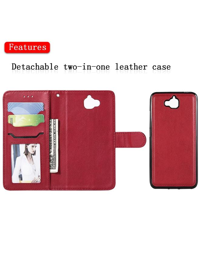 Green Tiger Case For Huawei Y6 Pro / Enjoy 5 Solid Color Horizontal Flip Protective Case with Holder & Card Slots & Wallet & Photo Frame & Lanyard - Image 4