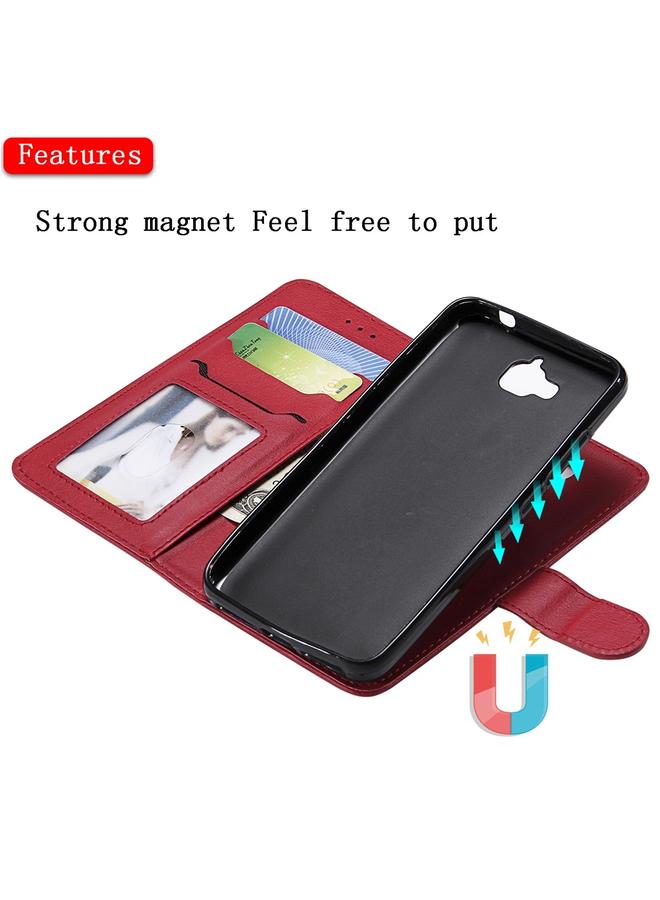 Green Tiger Case For Huawei Y6 Pro / Enjoy 5 Solid Color Horizontal Flip Protective Case with Holder & Card Slots & Wallet & Photo Frame & Lanyard - Image 5