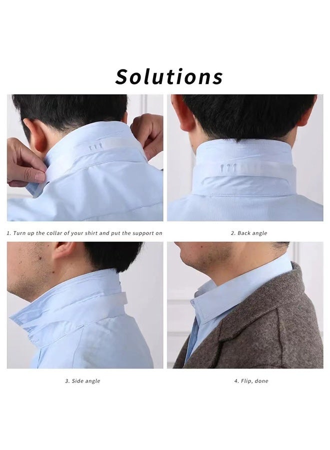 2pcs  Adjustable Slick Collar Support, Invisible Shirt Collar Holder, Collar Stand Up Shaper, Anti-Flop Collar Brace for Men Women Dress Shirts - Image 3