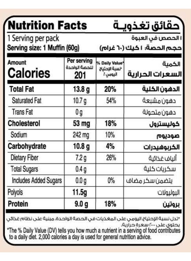 BeFit Keto Salute Low Carbs Chocolate Muffin - Image 2