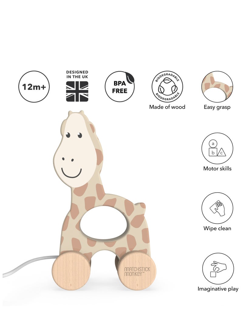 MATCHSTICK MONKEY Playtime Pull Along Giraffe  - Image 5