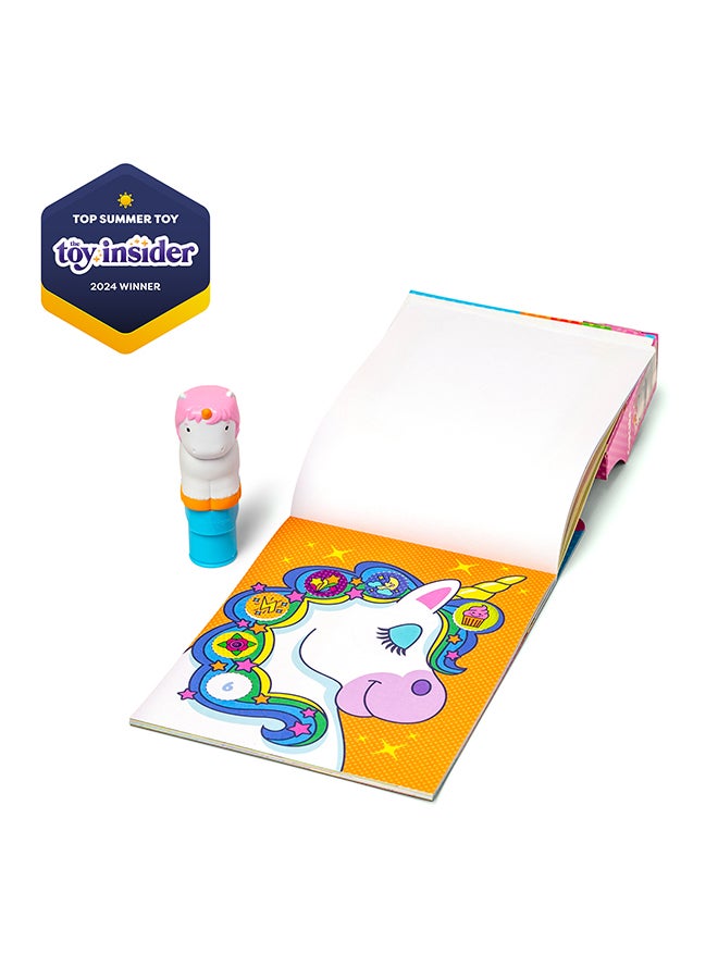 Melissa & Doug Sticker Wow! 24 Page Activity Pad and Sticker Stamper, 300 Stickers, Collectible Figure Fidget Toy for Arts Crafts - Unicorn - Image 2