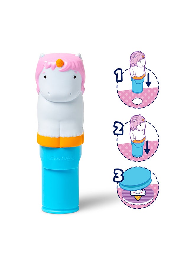 Melissa & Doug Sticker Wow! 24 Page Activity Pad and Sticker Stamper, 300 Stickers, Collectible Figure Fidget Toy for Arts Crafts - Unicorn - Image 3