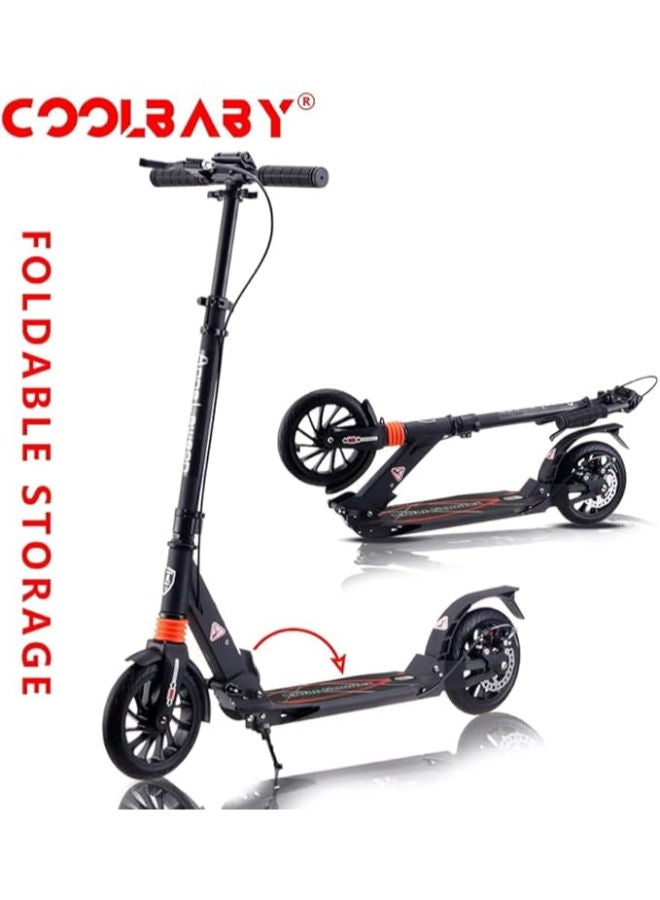 Cool Baby Folding Adjustable Kick Scooter with Disc Brake and Large Wheels - Image 3