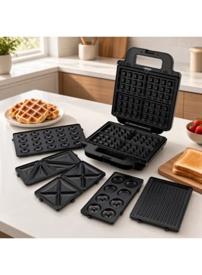 Nova NT-201-7 7-in-1 Sandwich Maker, Multifunctional Electric Grill & Waffle Maker with Interchangeable Non-Stick Plates, Toast, Grill, Bake & Snack Maker for Breakfast - Image 2