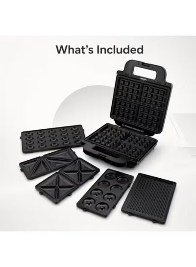 Nova NT-201-7 7-in-1 Sandwich Maker, Multifunctional Electric Grill & Waffle Maker with Interchangeable Non-Stick Plates, Toast, Grill, Bake & Snack Maker for Breakfast - Image 3