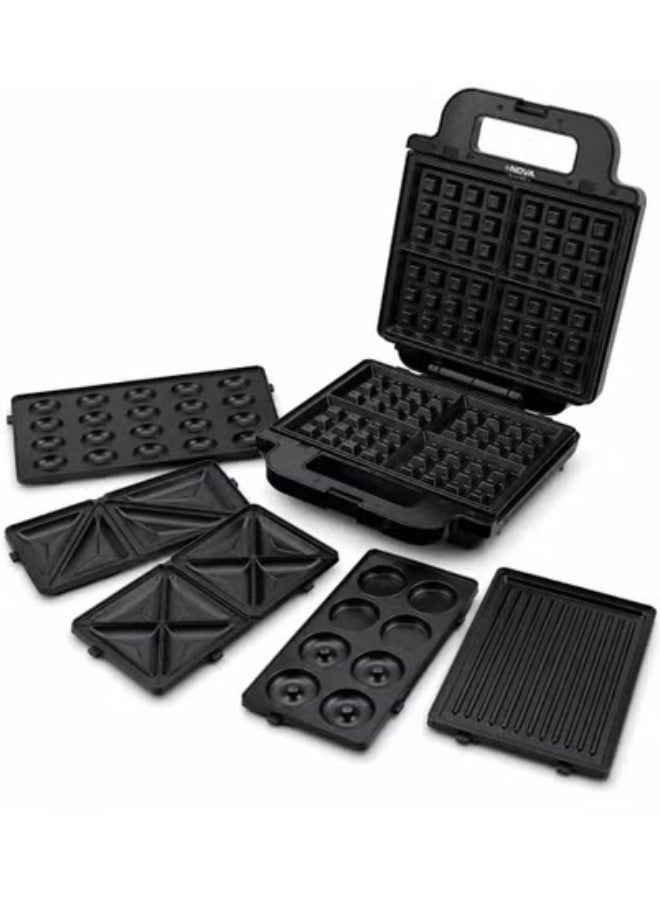 Nova NT-201-7 7-in-1 Sandwich Maker, Multifunctional Electric Grill & Waffle Maker with Interchangeable Non-Stick Plates, Toast, Grill, Bake & Snack Maker for Breakfast - Image 1
