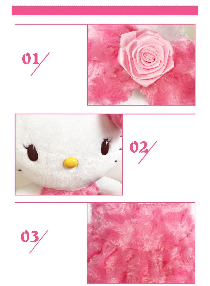 HALAMODO Classic Mouthless Kitten Plush Toy, Japanese Cute Stuffed Animal Doll, Cartoon Plush Stuffed Animal, Kids Plush Toy Stuffed Character Doll for Ages 2 Up, 24cm - Image 1