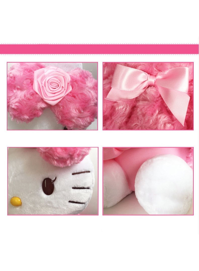 HALAMODO Classic Mouthless Kitten Plush Toy, Japanese Cute Stuffed Animal Doll, Cartoon Plush Stuffed Animal, Kids Plush Toy Stuffed Character Doll for Ages 2 Up, 24cm - Image 2