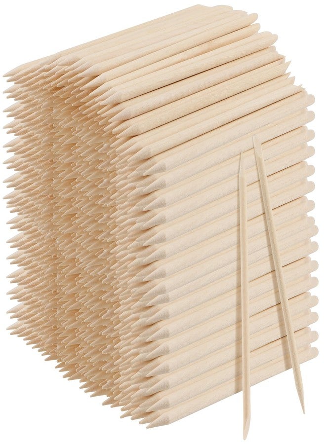 LEXININ 1500pcs 4.5 Inch Orange Wood Nail Sticks, Wooden Cuticle Pusher Sticks, Doubled Sided Wooden Stick for Manicure, Pedicure - Image 1