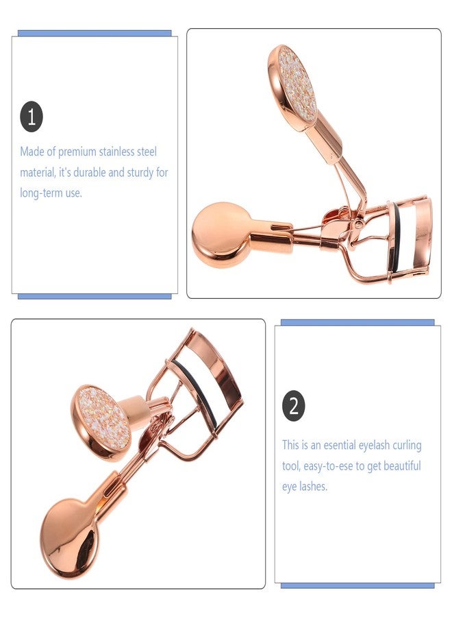 Beaupretty Eyelash Curler Stainless Steel Lash Curler with Non-Slip Grip False Eyelashes Accessory Beauty Tool, Fits All Eye Shapes Rose Gold - Image 5