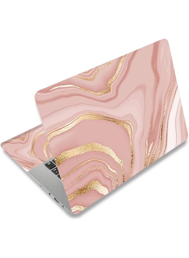 Home Trove DINKY Laptop Skin Sticker Decal, 12" 13" 13.3" 14" 15" 15.4" 15.7 inch Laptop Universal Reusable Vinyl Skin Stickers Cover Art Decal Notebook PC Personalized Protector-Rose Gold Fluid - Image 1