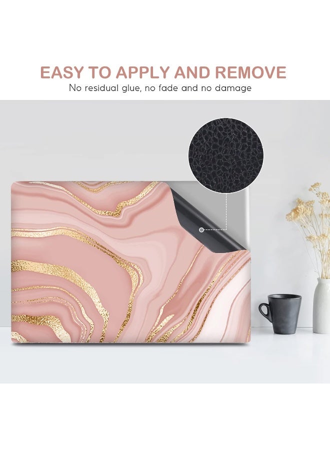 Home Trove DINKY Laptop Skin Sticker Decal, 12" 13" 13.3" 14" 15" 15.4" 15.7 inch Laptop Universal Reusable Vinyl Skin Stickers Cover Art Decal Notebook PC Personalized Protector-Rose Gold Fluid - Image 5