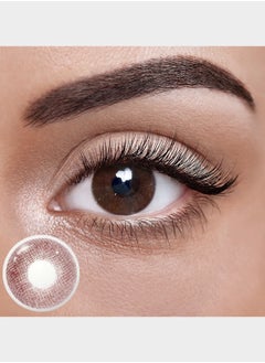 Unibling Queen Chocolate Yearly Colored Contact Lenses, Unisex Cosmetic Contact Lenses, Enlargement Collection, Red Brown, With Case  - Image 1