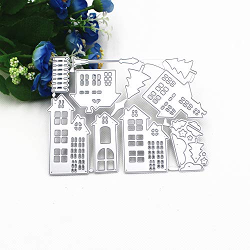 MosBug Forest Village House Tree Metal Cutting Dies 108.4cm for Scrapbooking Card Album Making DIY Craft Die Cut - Image 3