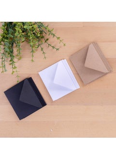 Bimotif Small envelope set, 7x9 cm 15 pieces (Kraft-White-Black) 
