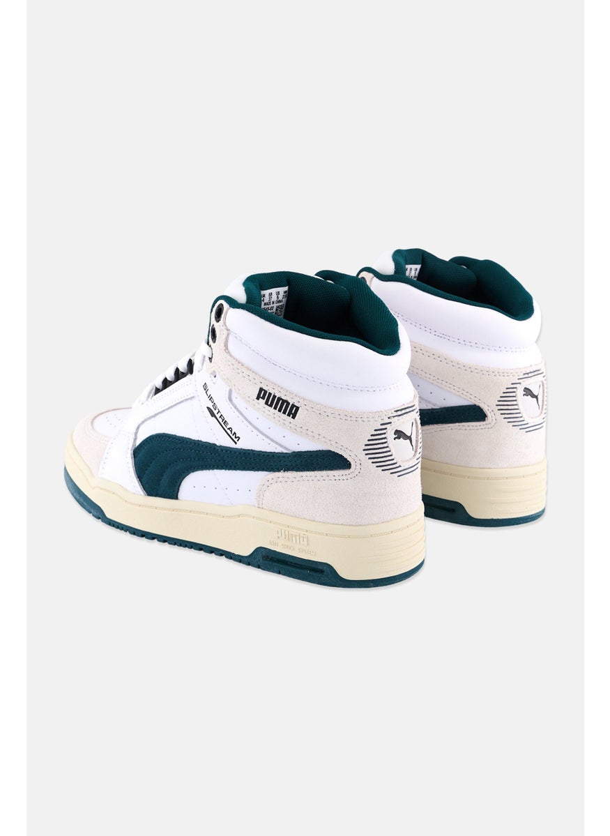 PUMA Kids Boy Slipstream Mid Heritage Lace Up Outdoor Shoes, White  - Image 2