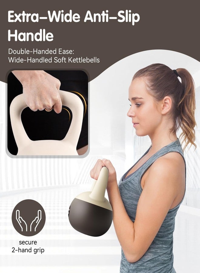 LAVVON Soft Kettlebell - Cushioned Impact-Resistant Base and Anti-Slip, Kettle bell Anti-Slip Grip Weight for Home Workouts, Safe Strength Training Kettlebells Sets for Women & Men, With Non-slip Gloves - Image 4
