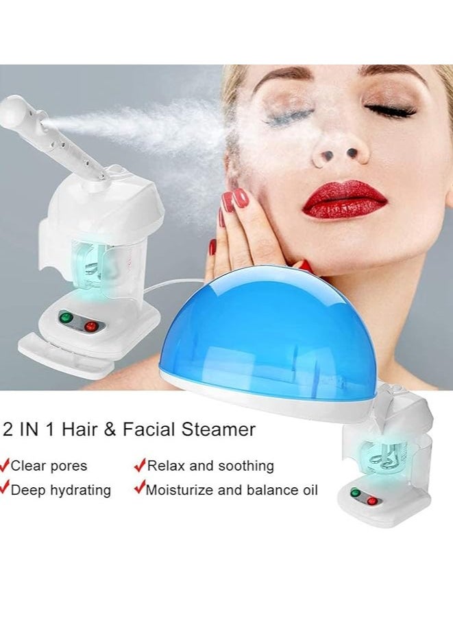Generic - Tabletop Ion Vapour Ozone Steamer Face Care, Home Use Humidifier 2 in 1 Nano Ionic Face Steamer with UV Light for Improving Facial Skin or Dry Hair - Image 1