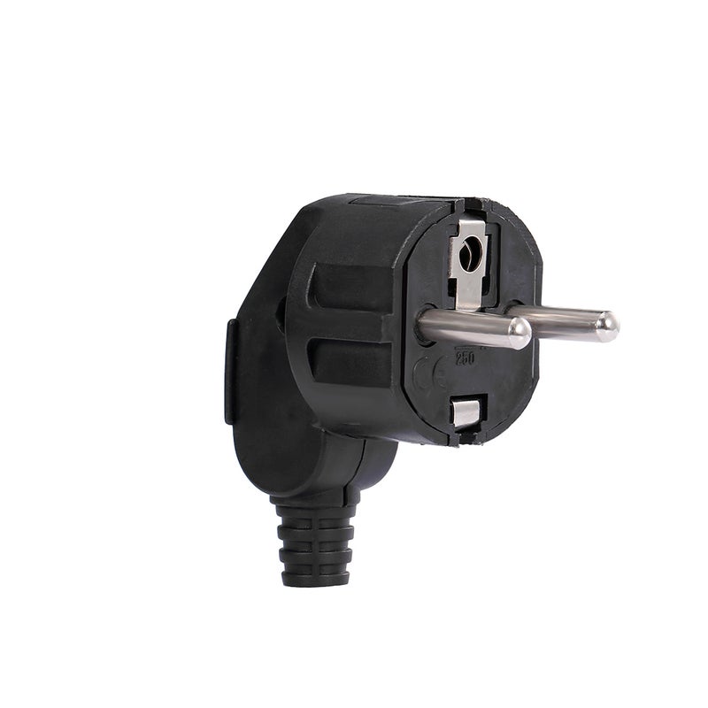 16A EU Round Pin Removable Plug Black - Image 3