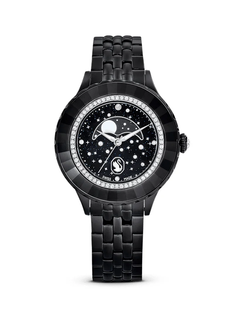 SWAROVSKI Lather Strap Analog Watche