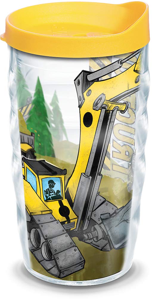 Tervis Construction Trucks Made in USA Double Walled Insulated Tumbler Travel Cup Keeps Drinks Cold  Hot 10oz Wavy Lidded
