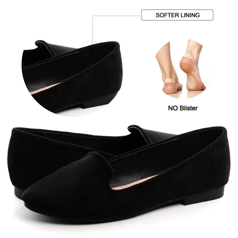 SAILING LU Women Round Toe Flats Comfortable Ballet Flat Shoes for Women Dressy Black Slip-ons Loafers Black Size 8.5 - Image 4