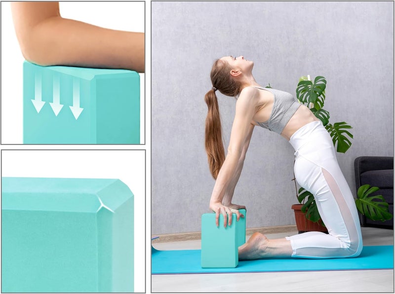 Exerz Yoga Blocks 2 pack, Gym Blocks, Exercise Workout Fitness Bricks, Pilates Stretch Handstand Non-Slip - Image 3