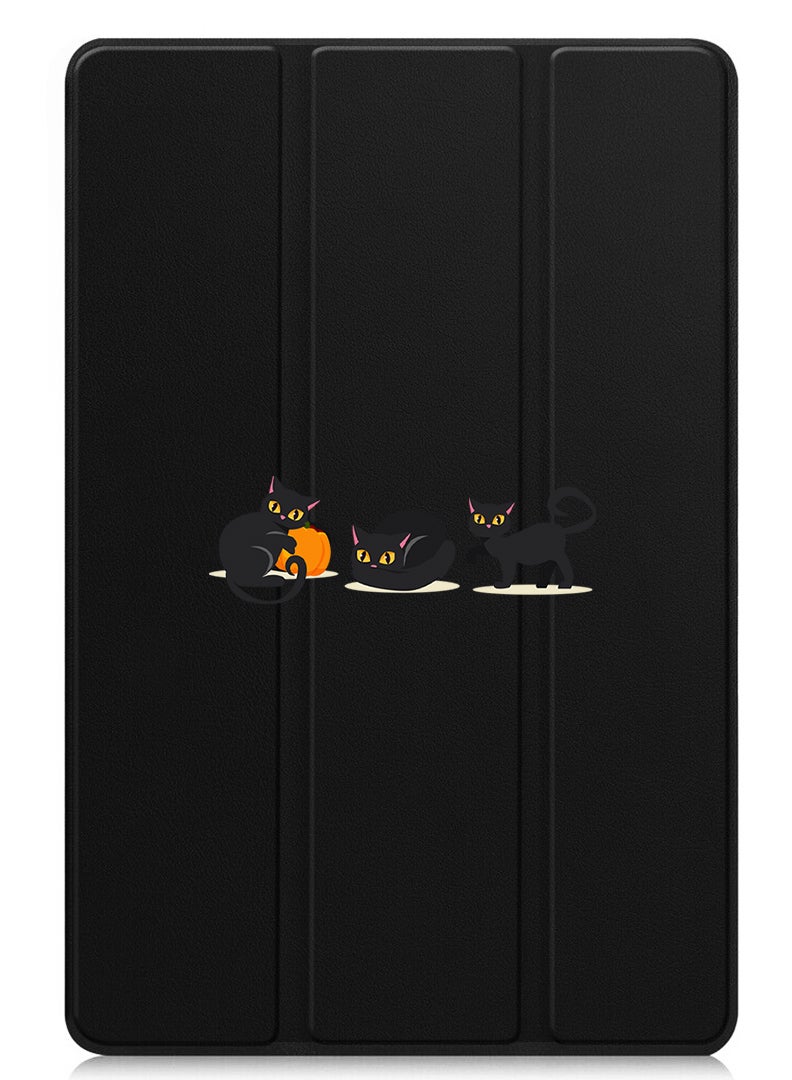 Theodor Protective Flip Case For Xiaomi Pad 7 & Xiaomi Pad 7 Pro With Trifold Stand Auto Wake Sleep Shockproof Cover - Cat pumpkin Halloween-01 - Image 1