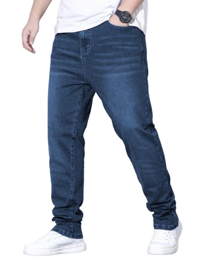 Ben Martin Plus Size Jeans for Man || Big Size Stretchable Jeans for Men || Smart Fit Regular Fit Jean's Pants for Men's || Comfortable Cotton Denim Jins Pant for Men:s, Dark Blue - 40 (2) - Image 1