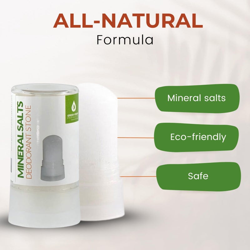 Green Virgin Products | 100% Pure Deodorant Stone | All Natural Mineral Salts Deodorant Stone - Image 5
