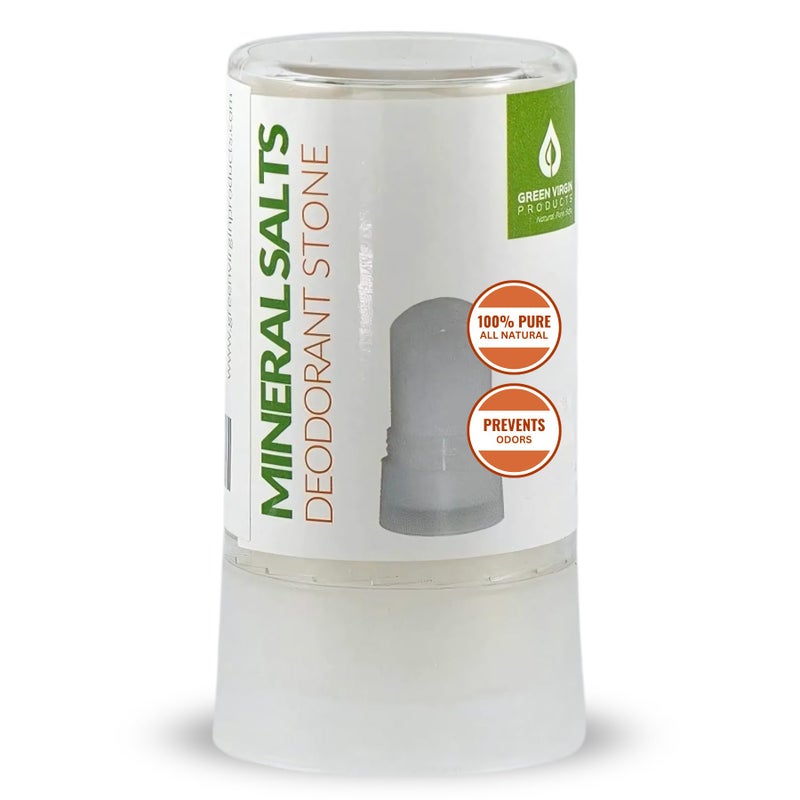 Green Virgin Products | 100% Pure Deodorant Stone | All Natural Mineral Salts Deodorant Stone - Image 1