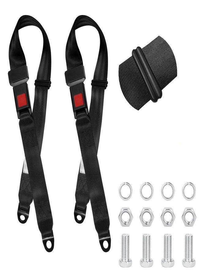 T.Chilyn 2 Pack Golf Cart Seat Lap Strap Belts Kit, Universal Golf Cart Belt Kit, EZGO, Yamaha, UTV,Go Kart, Front/Rear Seatbets - Image 1