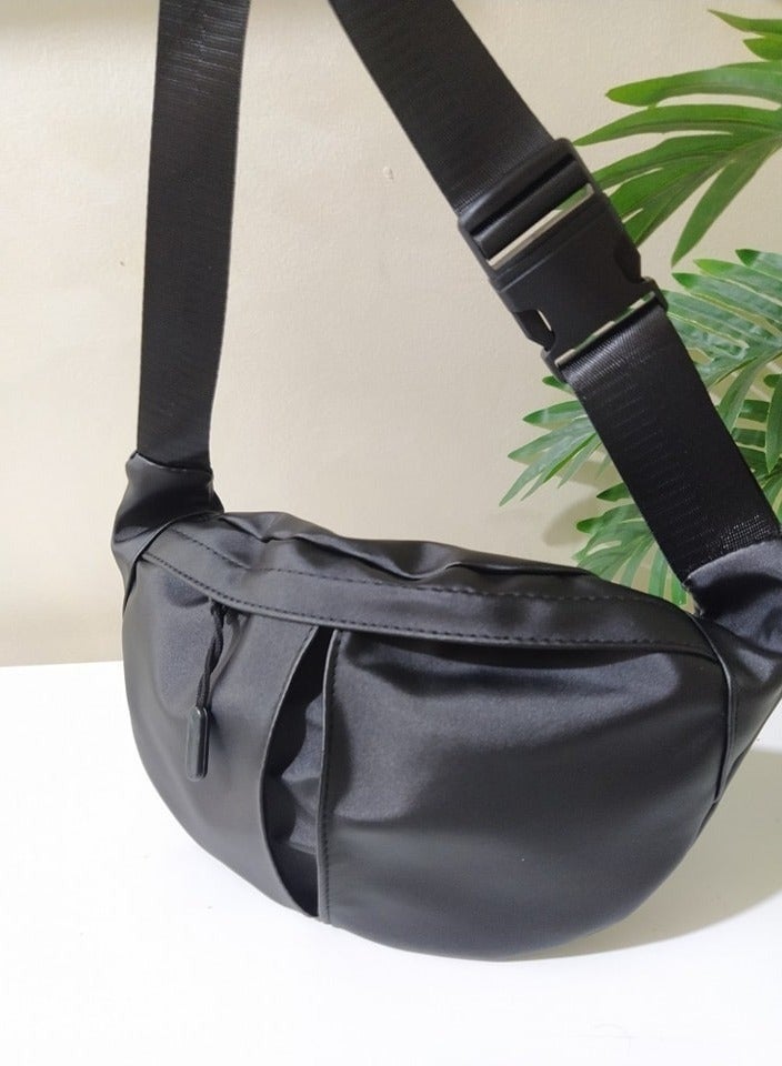 Shein Water-Resistant Crossbody Waist Bag for Men & Women, Black - Image 1