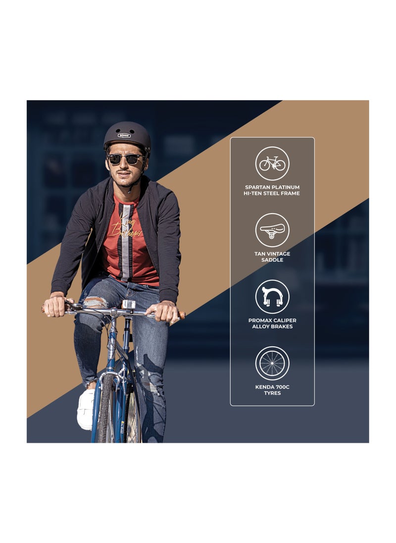 Spartan - 700C Platinum City Bicycle Matte Blue - Image 1