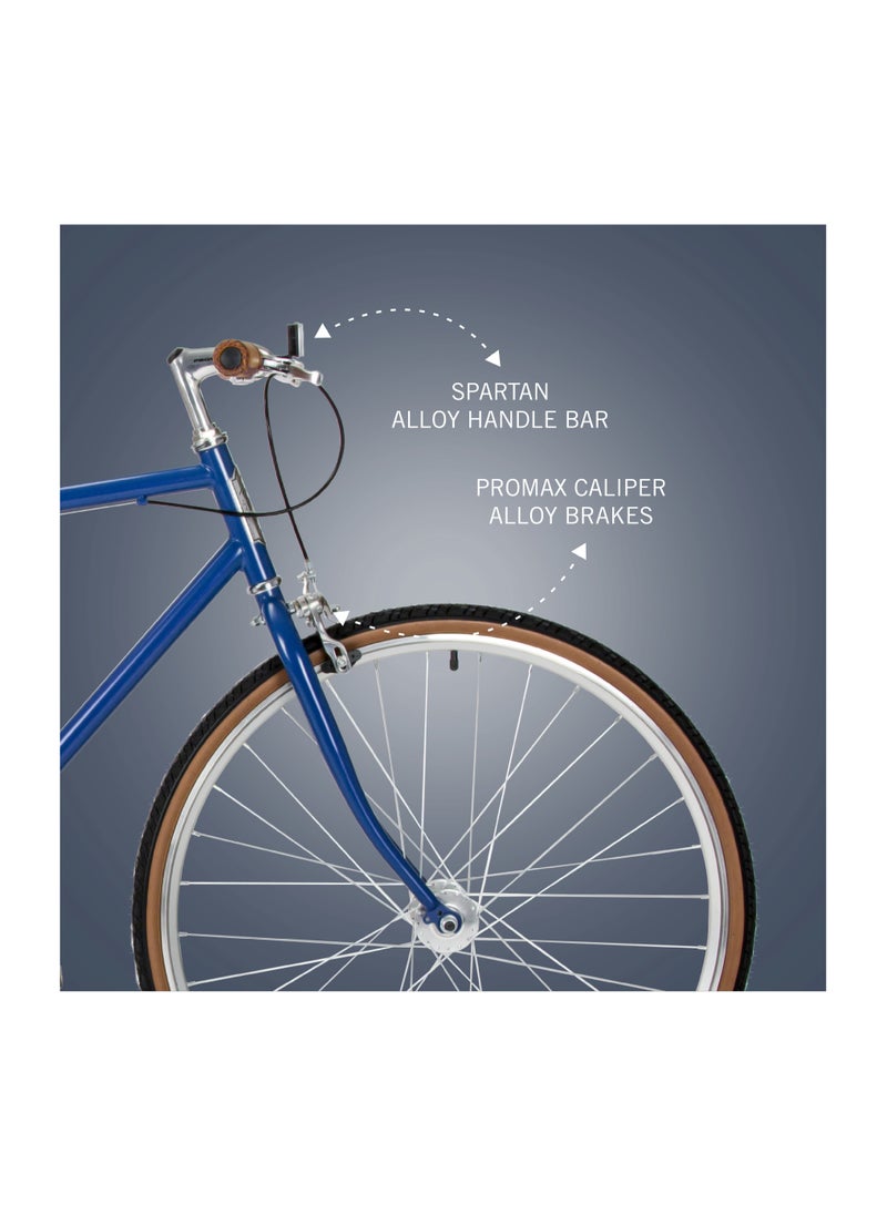 Spartan 700C Platinum City Bicycle Matte Blue  - Image 5