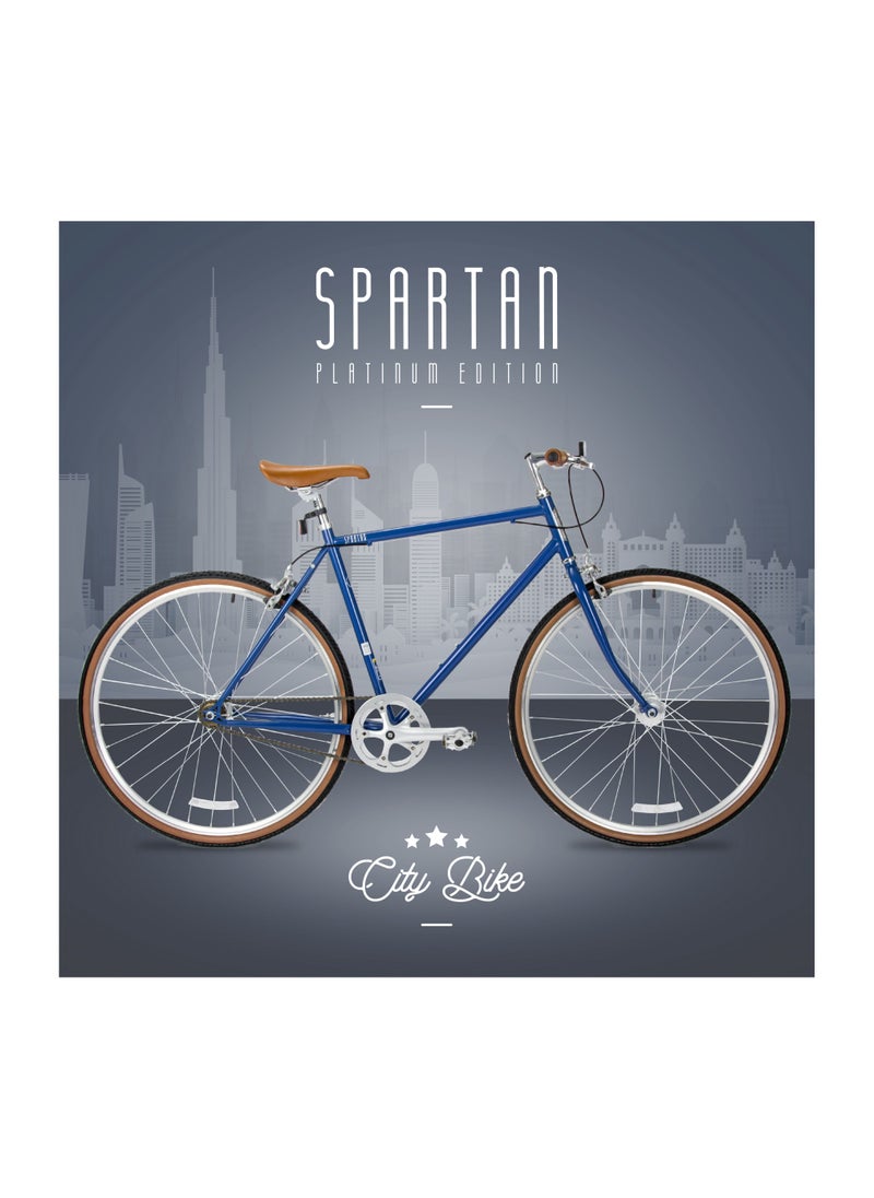Spartan 700C Platinum City Bicycle Matte Blue  - Image 2