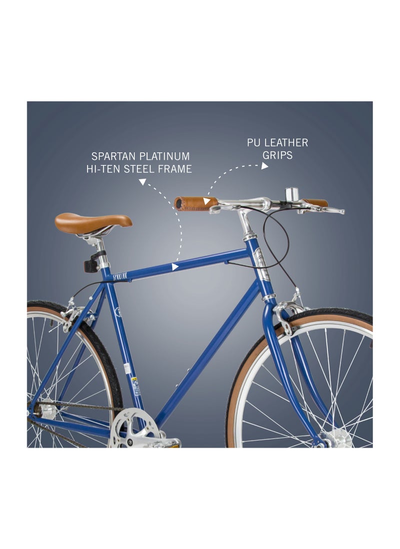 Spartan 700C Platinum City Bicycle Matte Blue  - Image 4