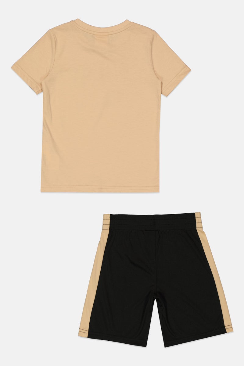 PUMA Toddlers Boy 2 Pieces Brand Logo Short Sleeve T-Shirt And Shorts Set, Multicolor - Image 3