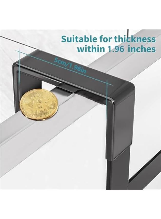 HOOKOR Durku Shower Caddy Hanging Over The Door, 3 Tier Shower Organizer Hanging with Soap Holder, Rustproof Shower Shelves with Hooks for Bathroom,Shampoo and Shower Gel, No Drilling, Black - Image 5