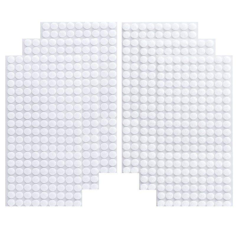 Vkey 1008pcs 039in Diameter Sticky Back Coins Hook Loop Self Adhesive Dots White