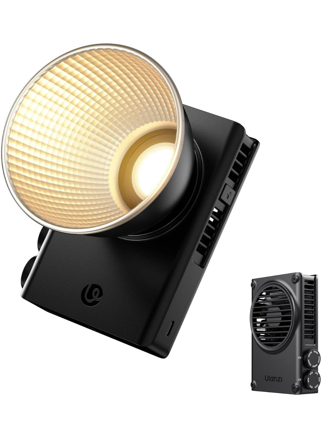 Ulanzi C01 100W COB Lights - PD 3.0 Powered, Led Video Light 2700K-6500K,14500Lx,CRI 96+, Knob Control, Compact & Lightweight (343g), Type-C Fast Charging,for Portrait/Studio Lights,Mini Bowens Mount