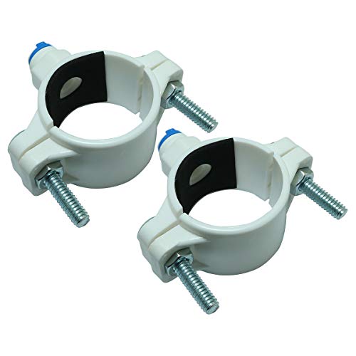 LQ Industrial 2pcs Drain Saddle Valve Clamp with 1/4" Quick Connect For RO System Water Filter (Dia. 40mm) - Image 1