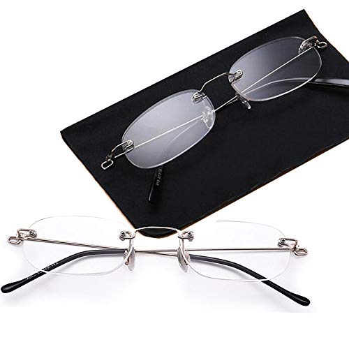 Viseng 2 Pairs Unisex Super Lightweight Rimless Quality Readers Ultra Thin Clear Lenses Frameless Reading Glasses +2.5 - Image 3