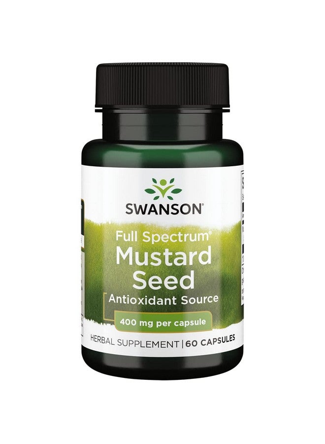 SWANSON بذور الخردل الطيف الكامل 400 ملليجرام 60 كبسولة - Image 1
