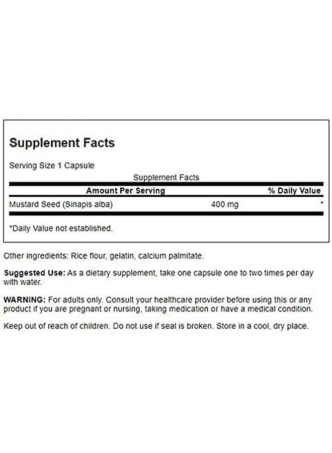 SWANSON بذور الخردل الطيف الكامل 400 ملليجرام 60 كبسولة - Image 3