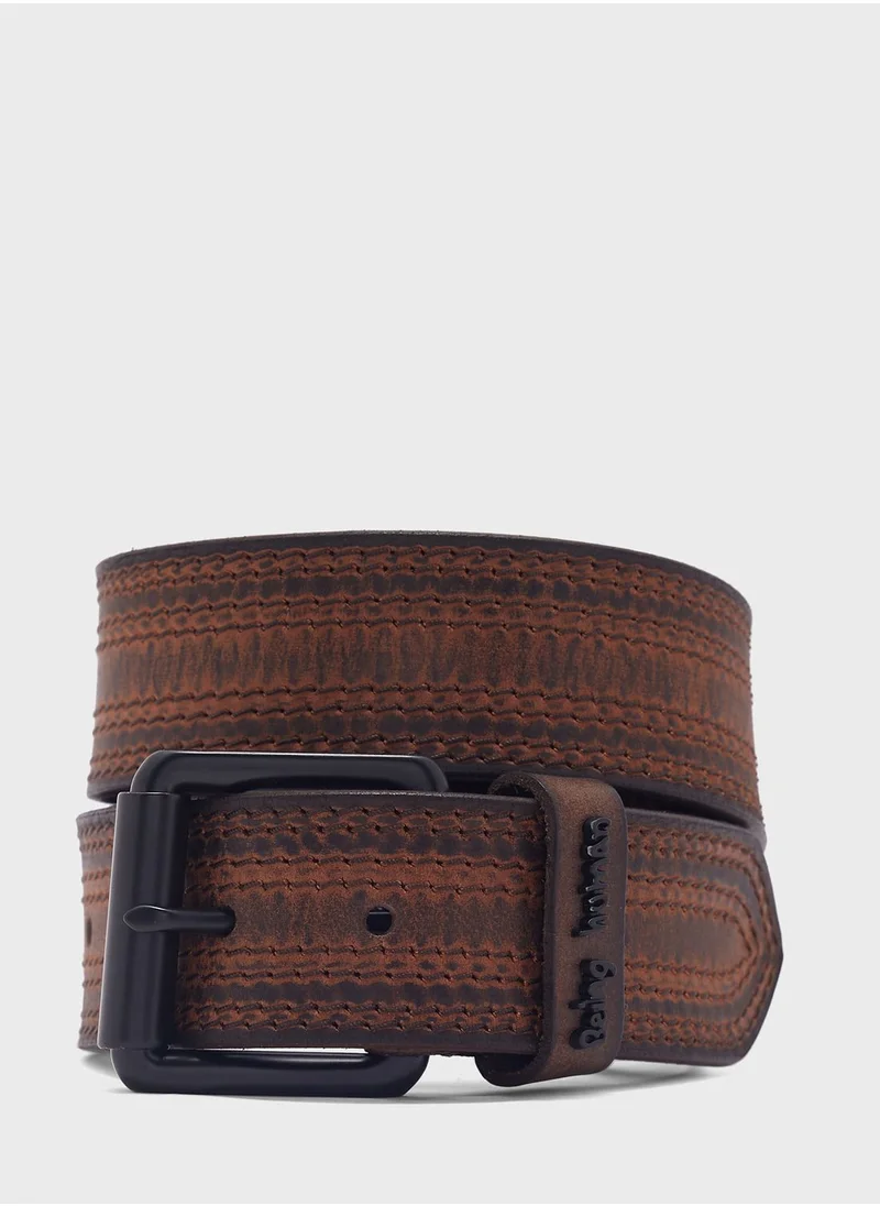 بيينغ هيومان Casual Pu Allocated Hole Belt