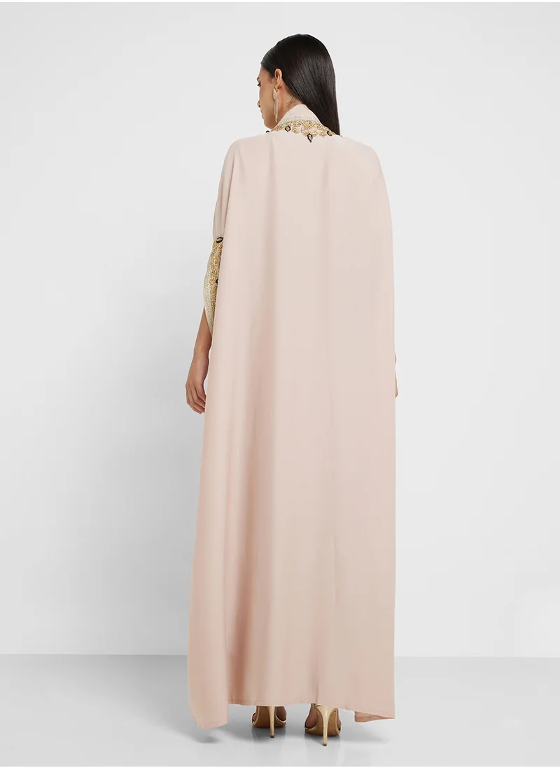هيا كلوزيت Cape Sleeve Embellished Dress