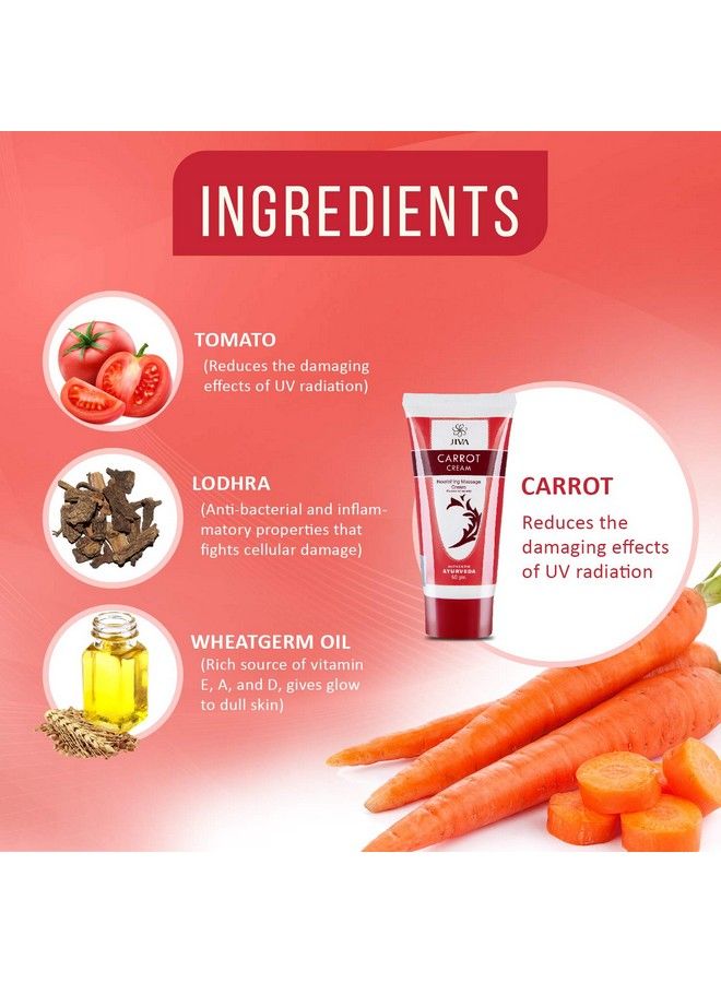 Jiva Carrot Face Skin Cream 50 Gram Each (Pack Of 2) - Image 5