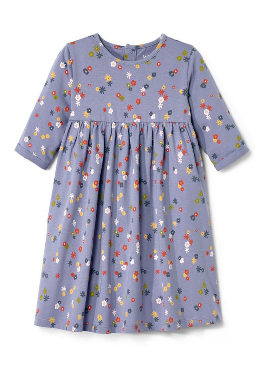 Tchibo - Toddler Girl All Over Print Dress, Purple Combo - Image 1